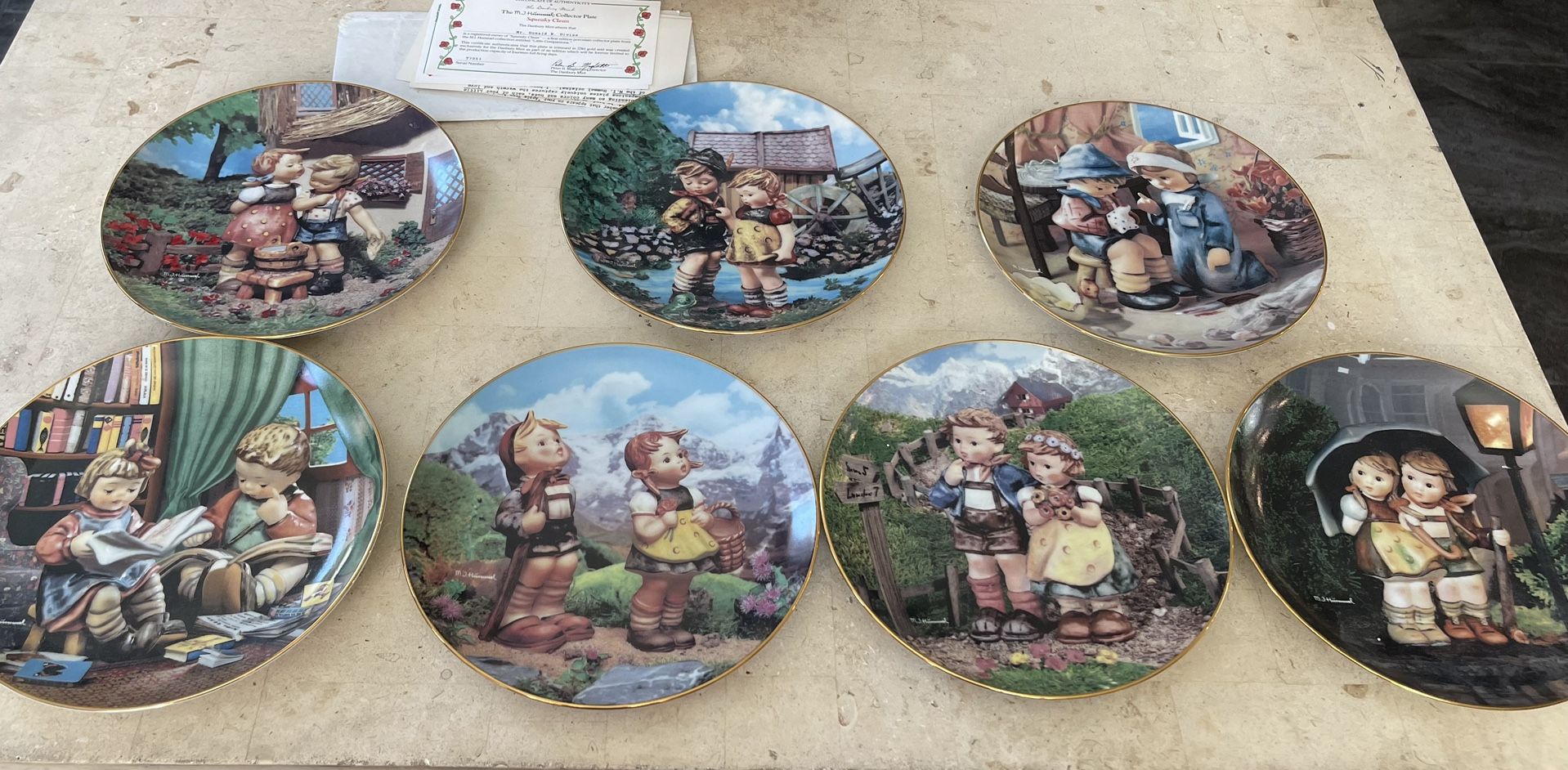 M j hummel Collective Plates With Certificates