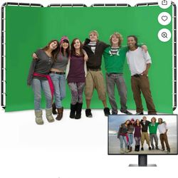 SULIVES 7.87 x 13.12ft Green Screen Backdrop