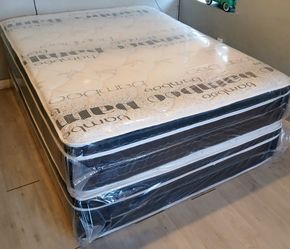 $195 Queen pillow top mattress only brand new free delivery same day