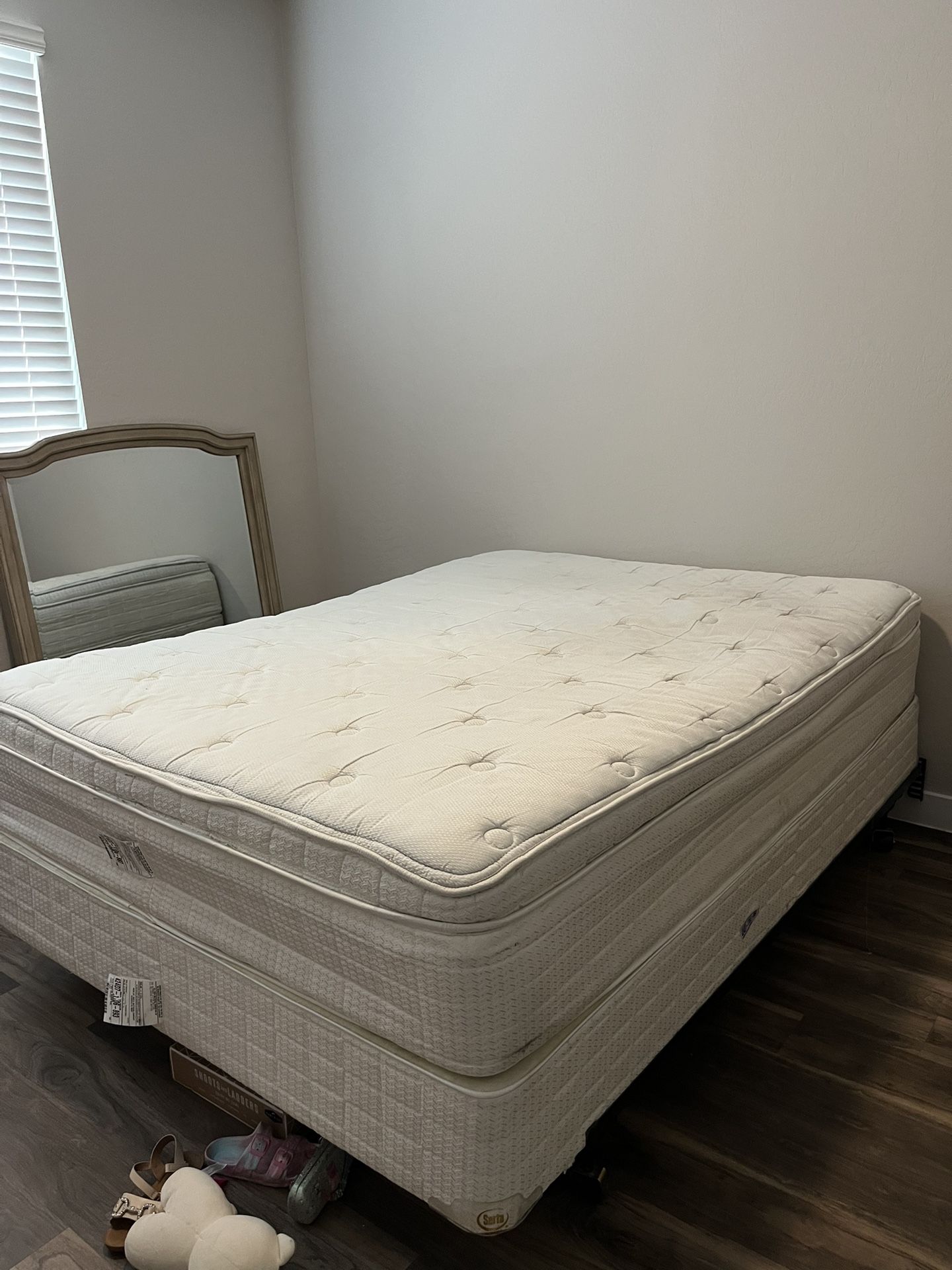 Queen Mattress And Box Spring With Frame 