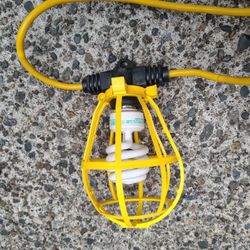 Industrial String Lights, Caged Work Lights