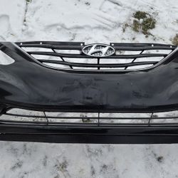 11-14 SONATA FRONT BUMPER ASSEMBLY FOG LIGHT COVER VENTS GRILL BLACK GENUINE OEM