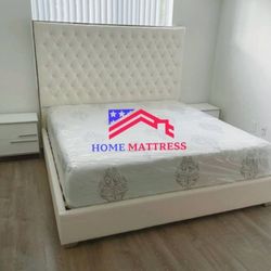 Camas De Excelente Calidad Queen Size 🔴 Bed Frame 🔴Available Mattresses  