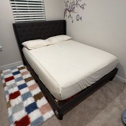 Queen Size Bed Frame with Headboard and mattress included 