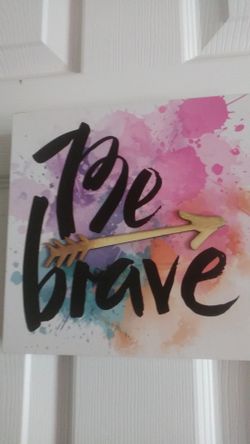 Door sign be brave( small)