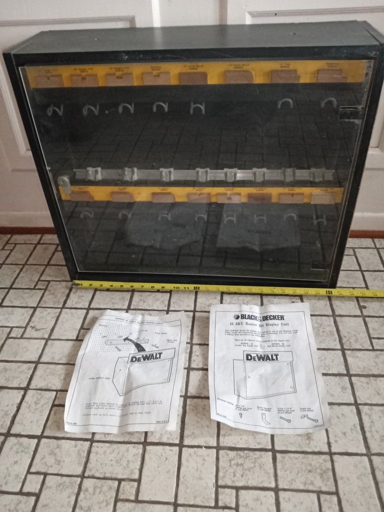 DeWalt Black & Decker Display Box For Router Bits 
