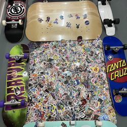 Skateboard Decks Trucks Wheels Bearings 