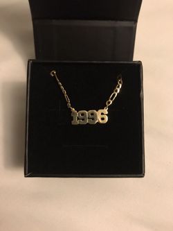 Personalized “1996” Gold Vermeil necklace from THE M jewelers