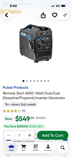 Gas Generator New In Box