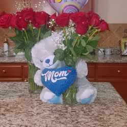 Mother's Day 

12 dozen Roses +Teddy Bear & Balloon 
