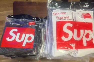 Supreme X Hanes Crew Socks