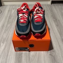 Size 9 - Nike sacai x Undercover x LDWaffle Midnight Spruce University Red