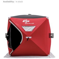 3-Person Portable Pop-Up Ice Shelter Fishing Tent With Bag