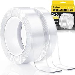 new Double Sided Tape Heavy Duty 240", Extra Strong Waterproof Removable Nano Mounting Tape for Posters, Rugs, Picture Hanging, Wall Decor, Office & O