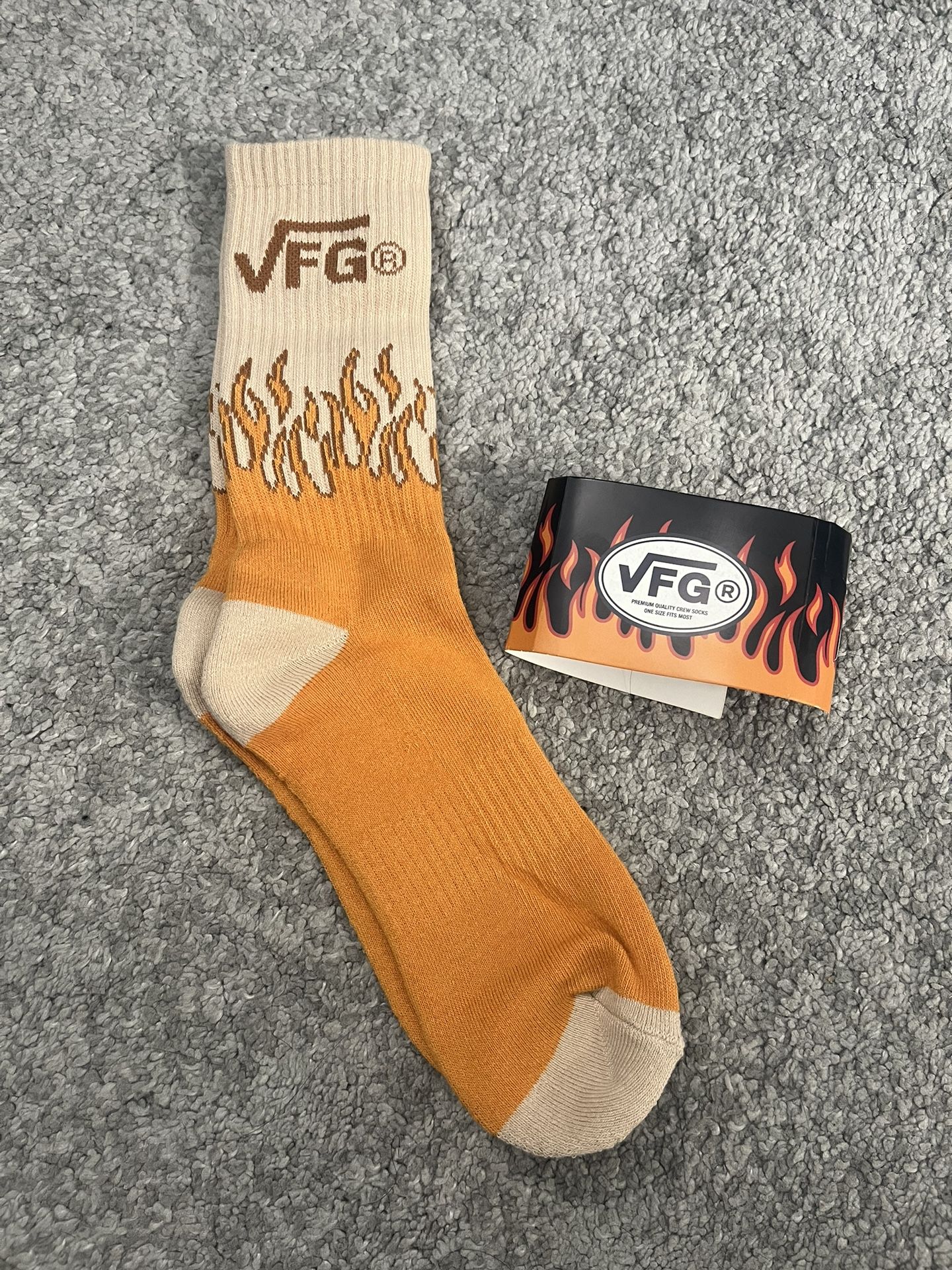 Joe Fresh Goods JFG Vans FLAME SOCKS GOLD BRAND NEW One Size