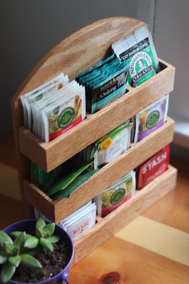 Oak Wooden Tea Box