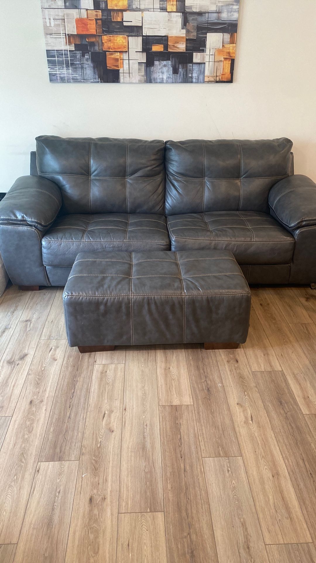 Sofa And Ottoman Set.  Loveseat Can Be Added To Set. Great Condition!!!