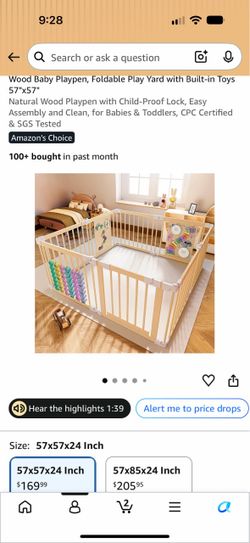 Wood Playpen and Mat