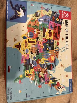 Map Of The USA 70 Piece Puzzle 
