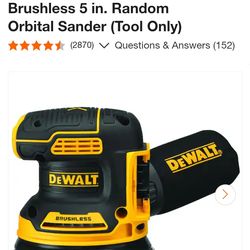 20V MAX XR Cordless Brushless 5 in. Random Orbital Sander