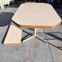 White Table With Leaf. Great For a Kitchen 