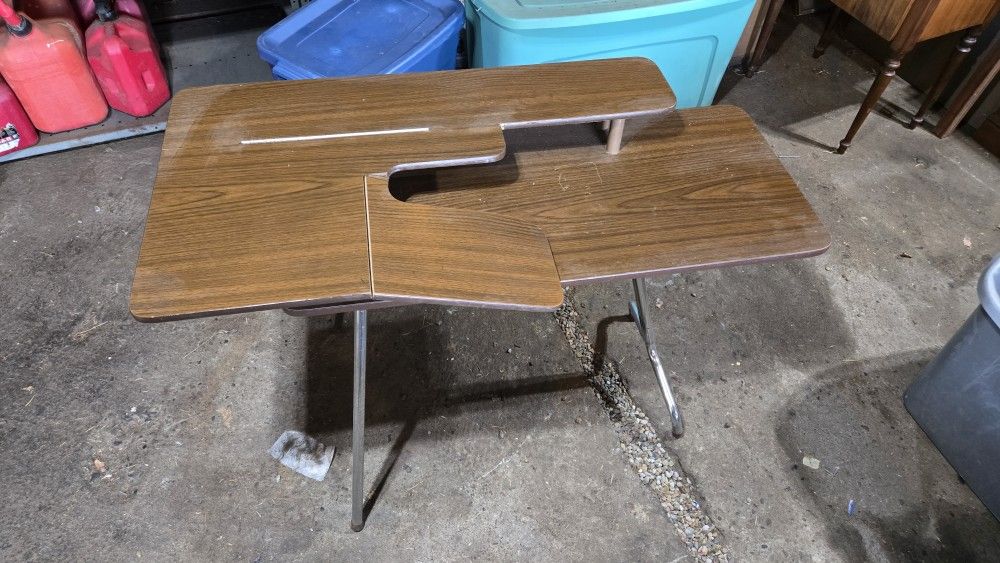 Sewing machine table.