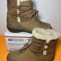 UGG Australia 1004141 Brown Leater Ankle Boots Women's Shoes Size 8