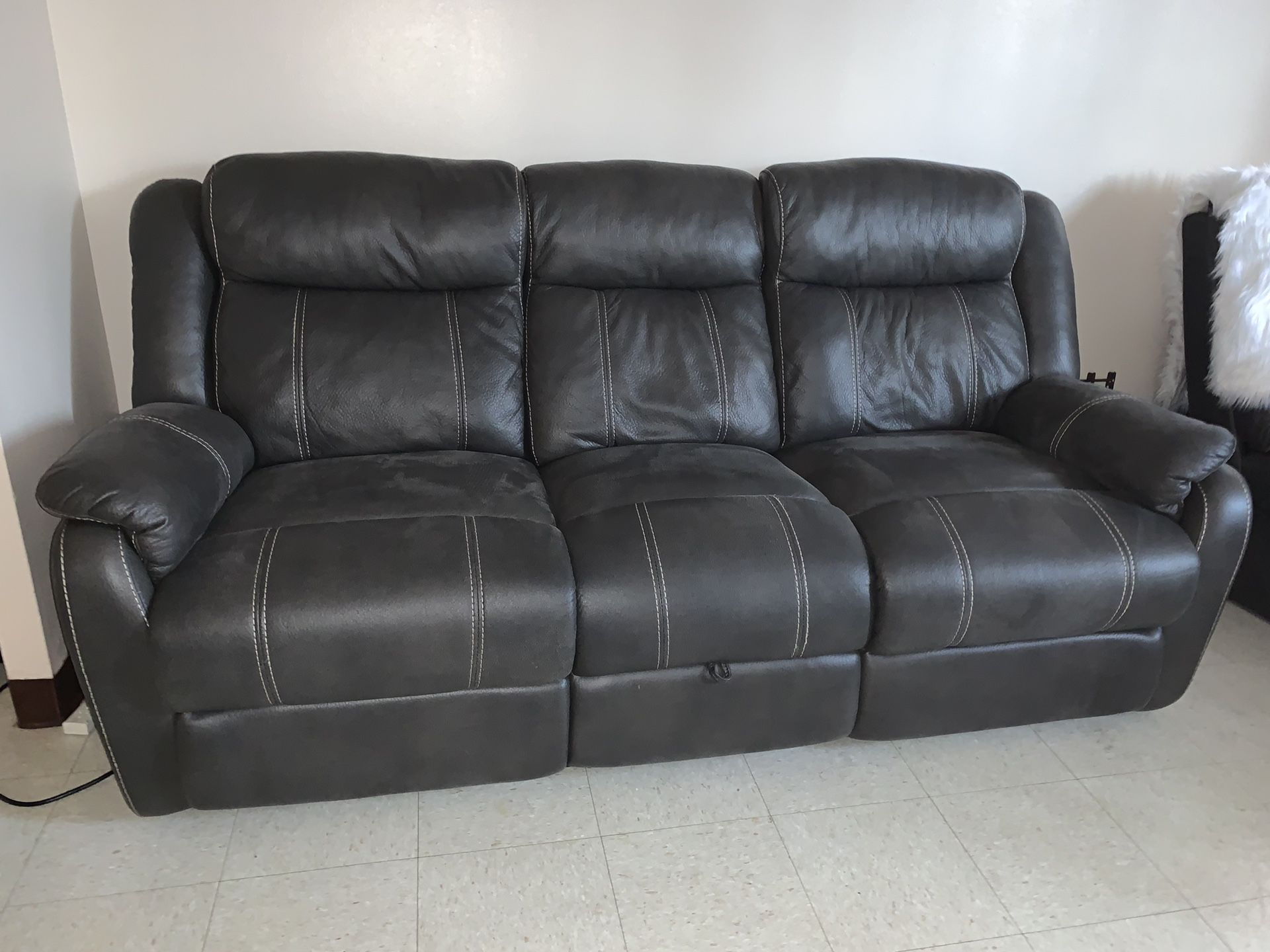 Gray 3 piece sofa set