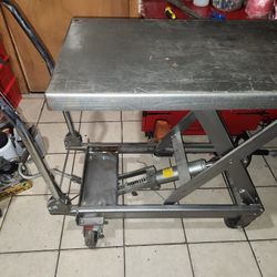 Mesa Topo Carrito Hidráulico Levanta A Una Altura De 34inches