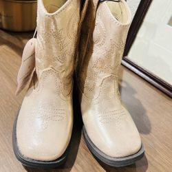 Girls Cowgirl Boots Metallic Size 9 New  