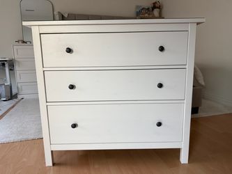 HEMNES 3-drawer dresser, white stain, 42 1/2x37 3/4 "