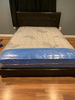 Queen Frame With Mattress