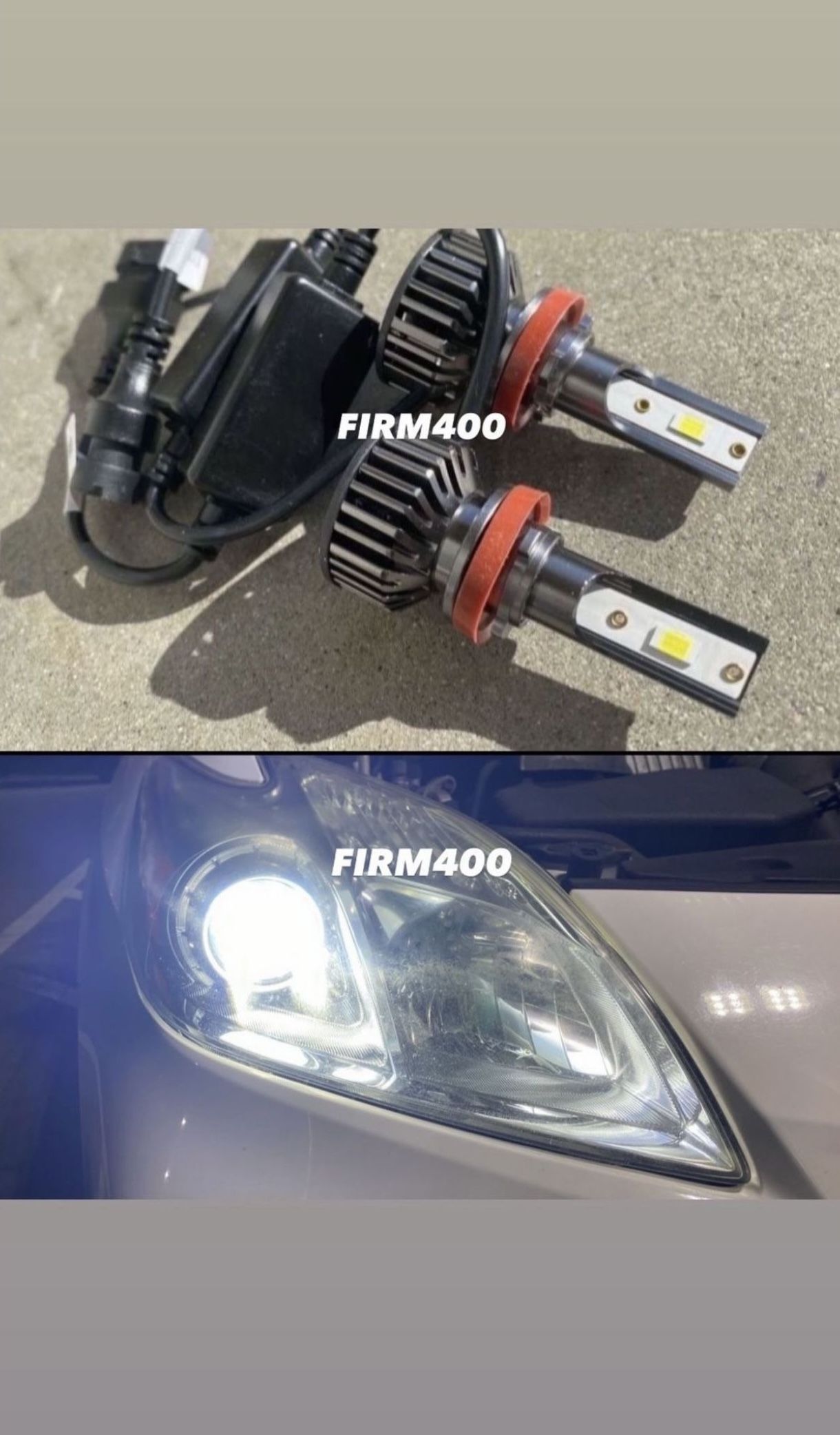 H11 6000K BRIGHT WHITE LED LIGHTS $35