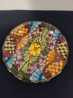 Large Mexican Talavera Pottery Dish