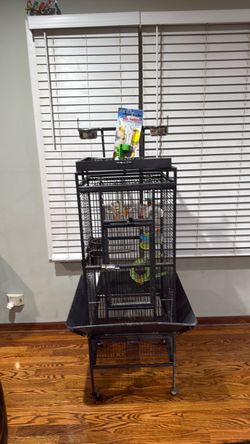 Big Parrot/ Bird cage for all bird sizes ( Comes with everything in the photo)