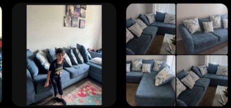 $170 Sectional Couch ! Nice Blue Not Too Big Not Too