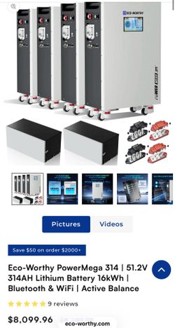 Eco worthy 64,000 KWH solar batteries