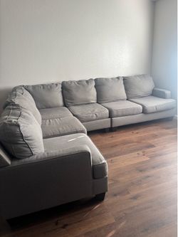 Grey sectional couches