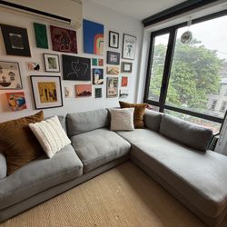 West Elm Haven Sectional In Light Gray
