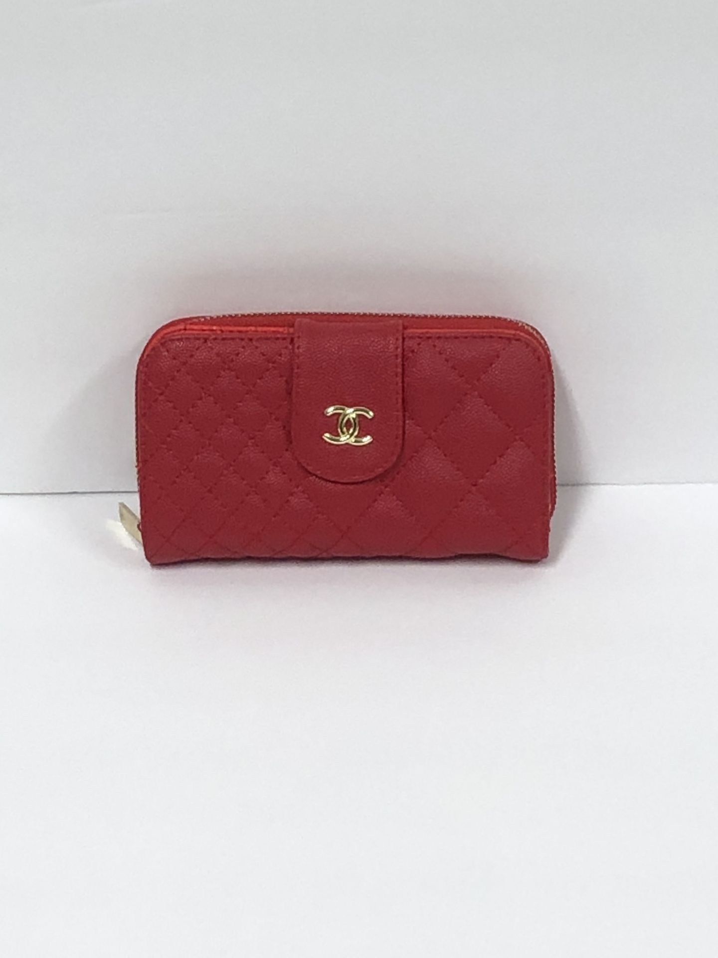 Red Leather Double Sided Wallet