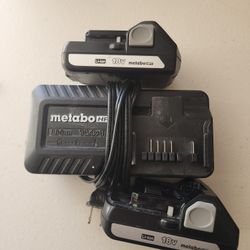 Metabo 18v Charger And 2 Batteries