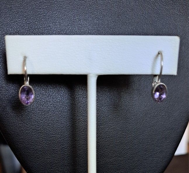 Sterling Silver Amethyst Earrings