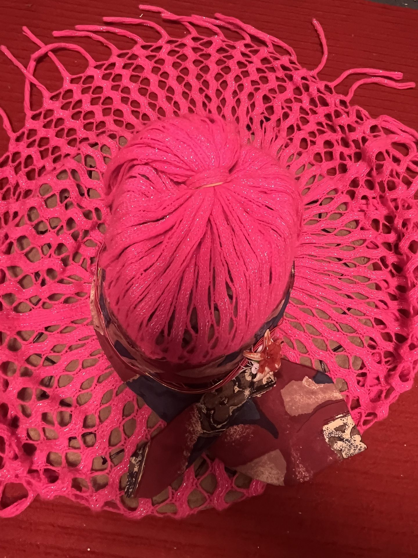 Funky pink hat 