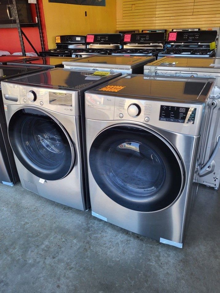 LG ThinQ Front Load Washer 4.5 Cubic Feet Dryer 7.4 Cubic Feet for Sale in San Antonio, TX OfferUp