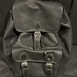 Vintage gap leather drawstring back pack