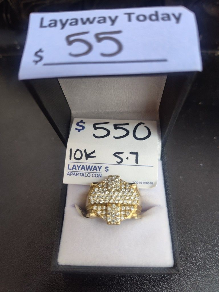 10k Diamond Cross Ring (Layaway $55 Down)