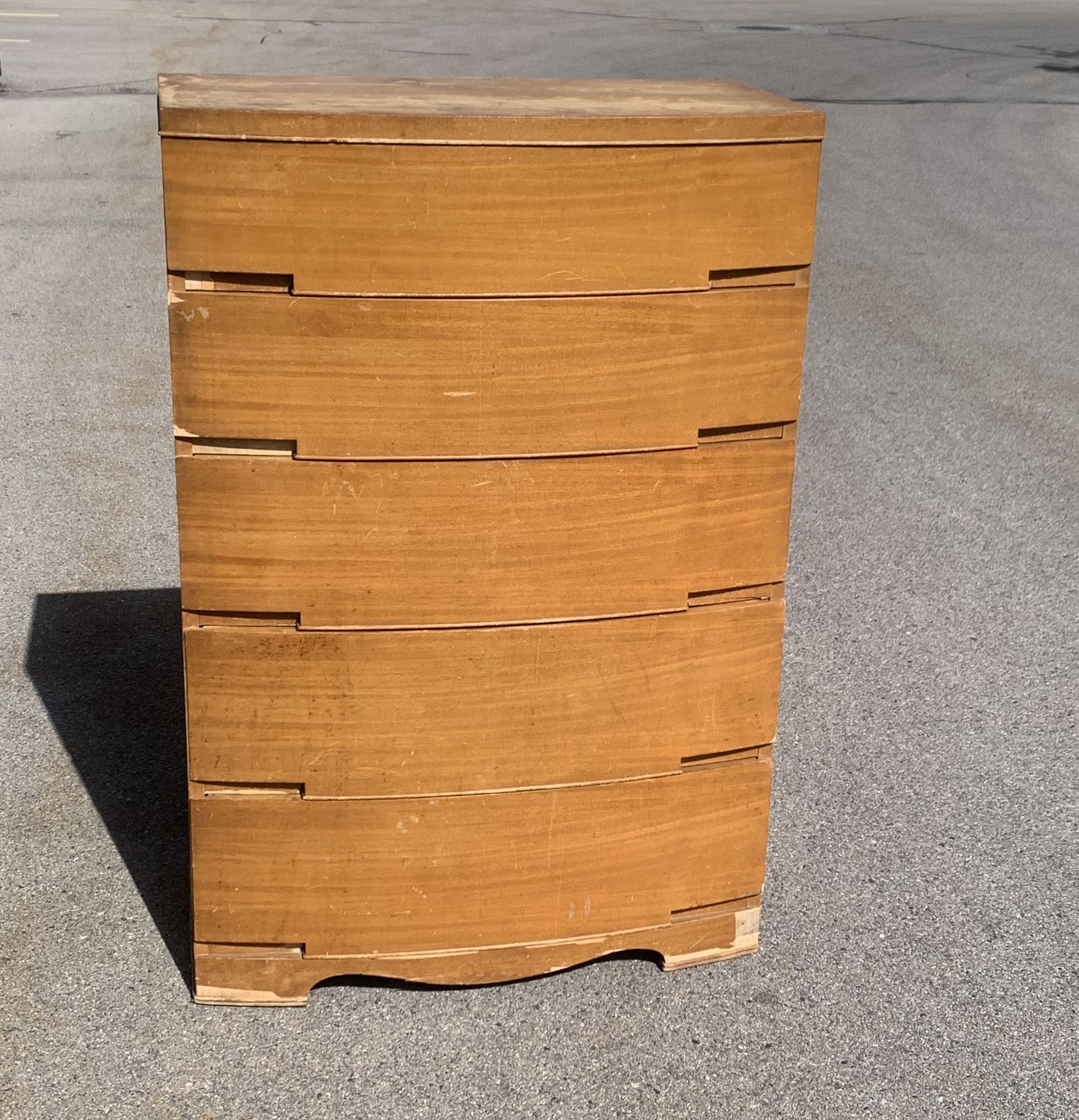 Vintage MCM Bowed front Dresser