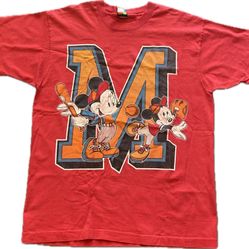 Vintage Mickey Minnie Mouse Baseball Shirt XL Tee 90s Made in USA Jerry Leigh