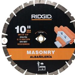 RIDGID
10 in. Masonry Cutting Segmented Rim Diamond Saw Blade