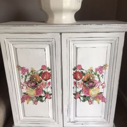 Vintage 2 Door Painted Cabinet 